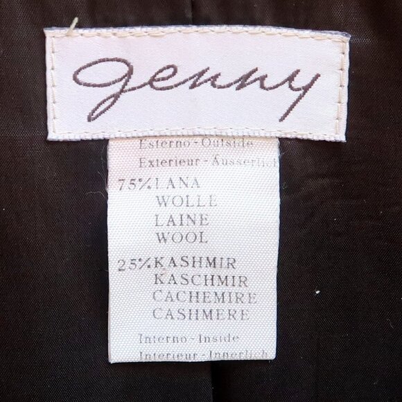 Italian Designer Genny Black White Wool Cashmere Pencil Skirt & Blazer Set - Picture 5 of 13